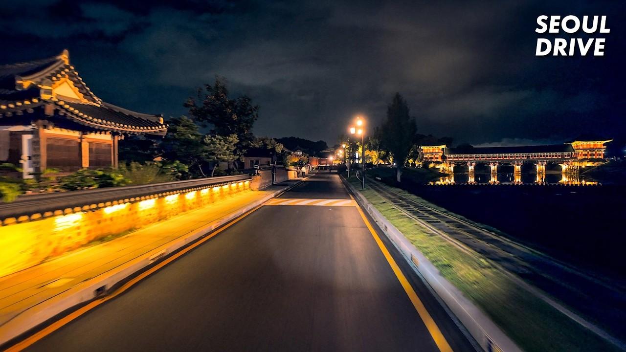 Lo-fi Jazz Night Drive 4K: The Ancient Seoul 