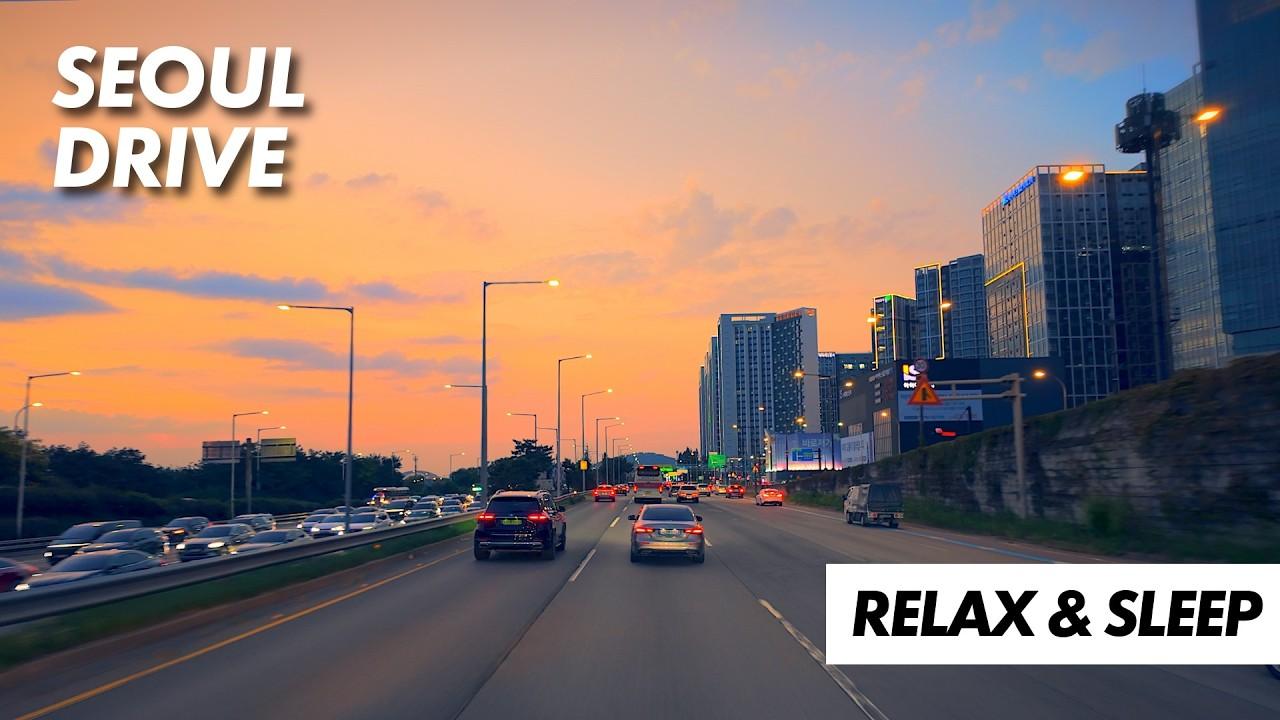 Seoul Night Drive for Sleep / Lo-fi Ambient Piano / 4K