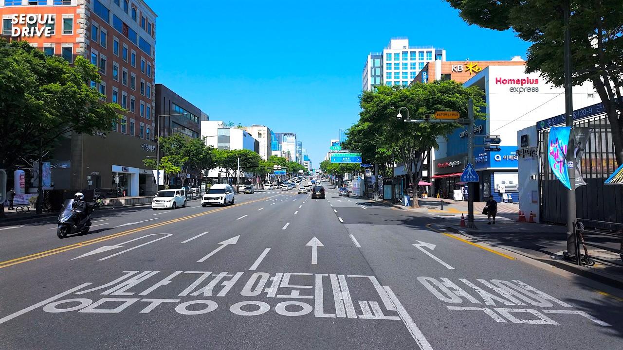 Early Summer in Seoul ✨ Scenic Green Cityscape Tour | Refreshing Seongnam to Gangnam Drive 4K 60p
