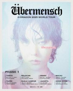 G-Dragon annuncia le tappe della prima parte del tour mondiale “Übermensch”