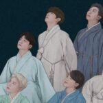 I BTS raffigurati in abiti tradizionali per il Chuseok