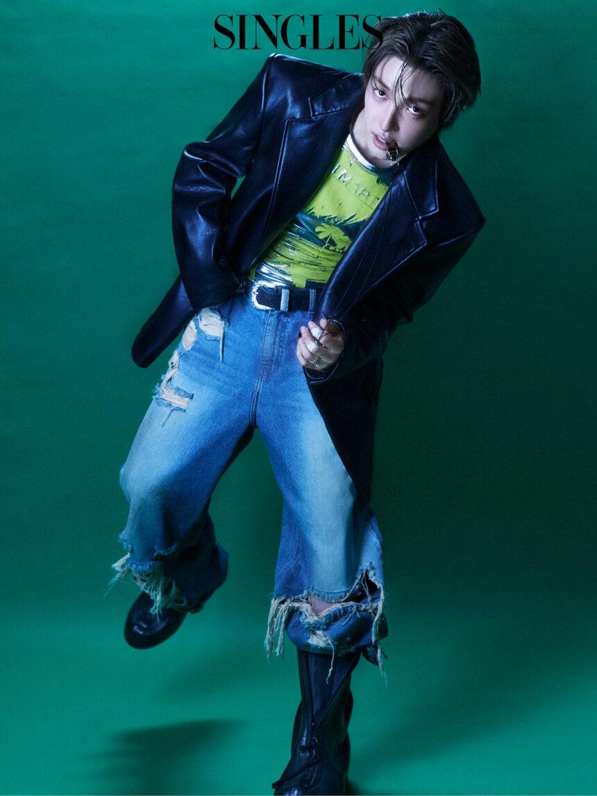 Hongjoong indossa H&M × Glenn Martens e House Never Dies