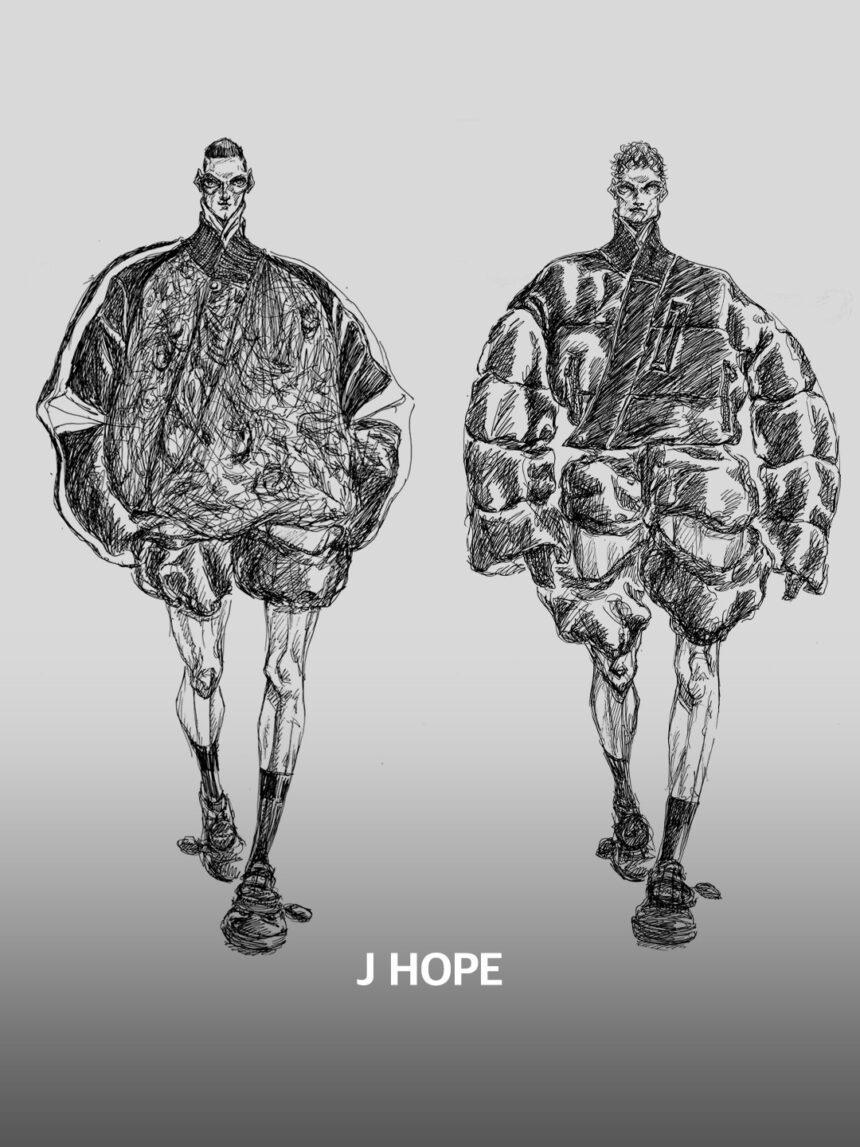 Bozzetto di J-Hope - Credits a WWD