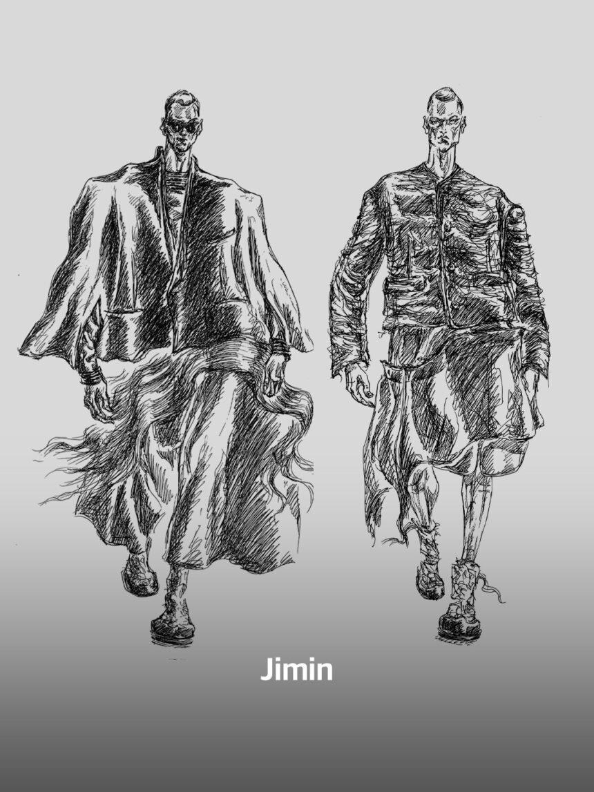 Bozzetto di Jimin - Credits a WWD