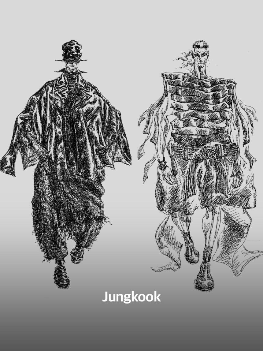 Bozzetto di Jungkook - Credits a WWD