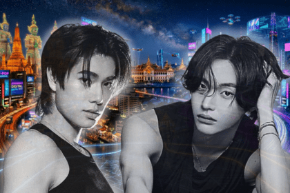 A sx Phuwin, attore e cantante thailandese - a dx Wonbin, membro del gruppo coreano RIIZE
