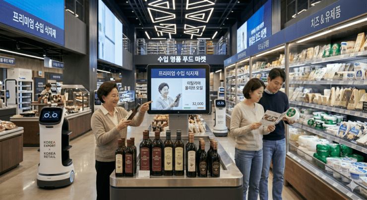Prodotti italiani in Corea (AI Generated)
