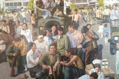 Murale che rappresenta i fatti di gwangju