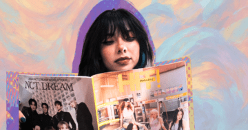 Carolina Steinert con una copia cartacea di HIT! Magazine