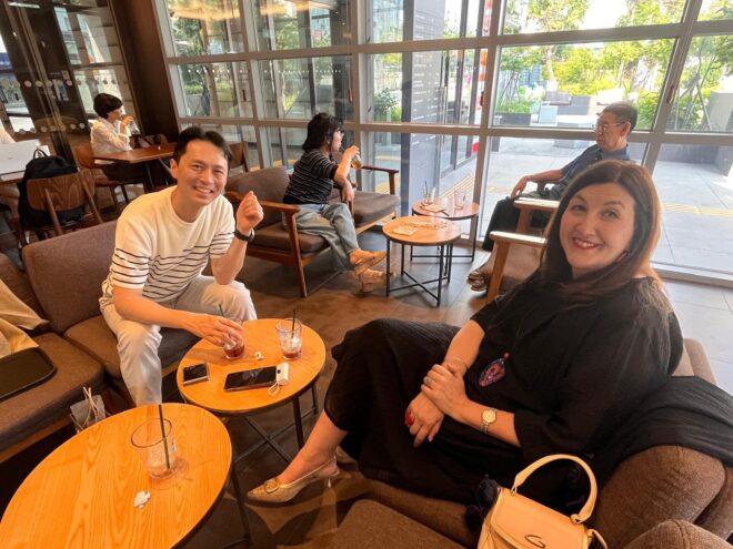 Lara Bulfoni e Andrew Ah, il partner coreano, a Seoul
