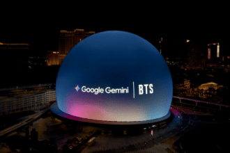 La Sphere di Las Vegas, i BTS e Google GEMINI (Fonte: sedaily.com)