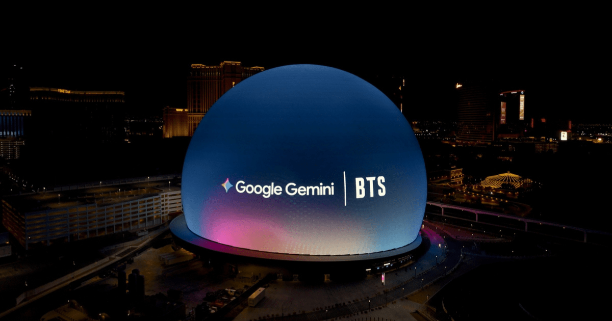 La Sphere di Las Vegas, i BTS e Google GEMINI (Fonte: sedaily.com)