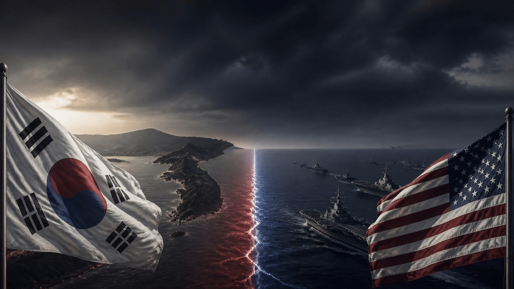 Corea vs USA (Immagine creata con l'ausilio di AI)